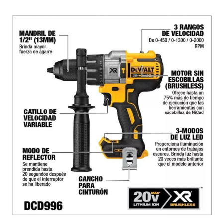 Taladro Percutor Dewalt+ Accesorios